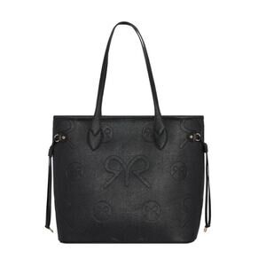 Brand New Ruby Ribbon Women's Black Leather Hand Bag Tote Shoulder Bag